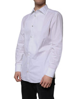 White Bib Cotton Poplin GOLD Men Formal Shirt