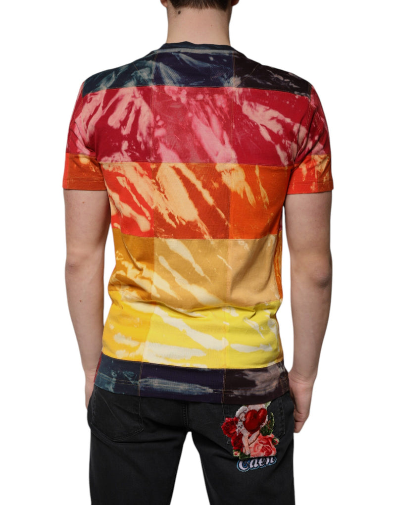 Multicolor Tie Dye Cotton Round Neck T-shirt