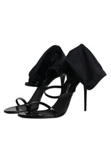 Black Logo Plaque Sock Style KEIRA Sandals Shoes