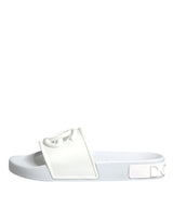 White Rubber Slides Sandals Beachwear Shoes