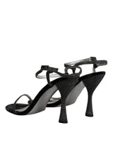 Black Ankle Strap High Heels Sandals Shoes