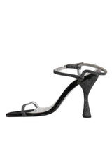 Black Ankle Strap High Heels Sandals Shoes