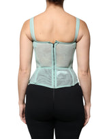 Green Cotton Bustier Corset Sleeveless Top