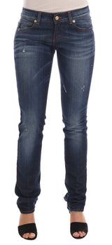 Stilvolle dünne Low -Rise -Jeans Jeans