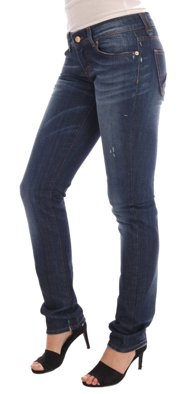 Stilvolle dünne Low -Rise -Jeans Jeans