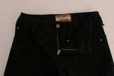 Jeans de mezclilla de ajuste regular negro elegante