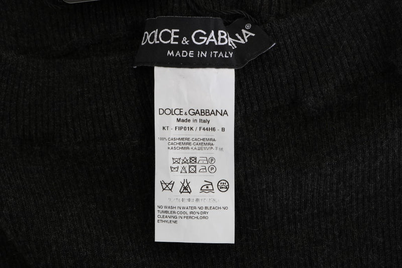 Élégant pantalon de taille haute en cachemire gris gris