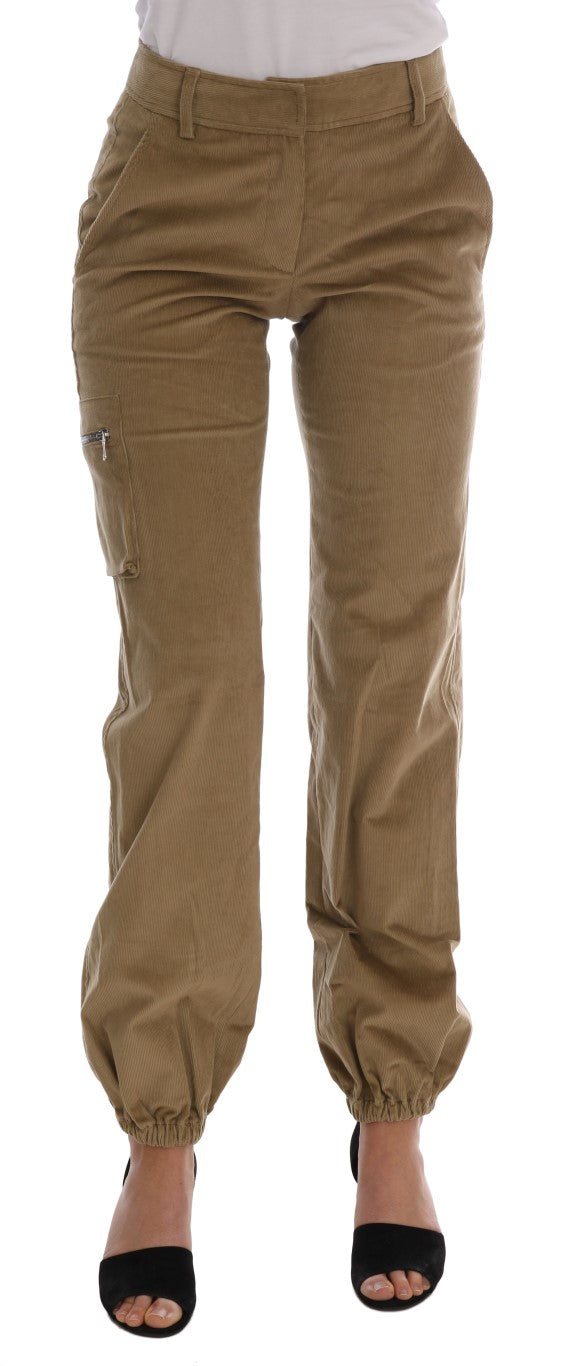 Pantaloni casual beige chic per stile sofisticato