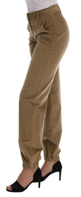 Pantaloni casual beige chic per stile sofisticato