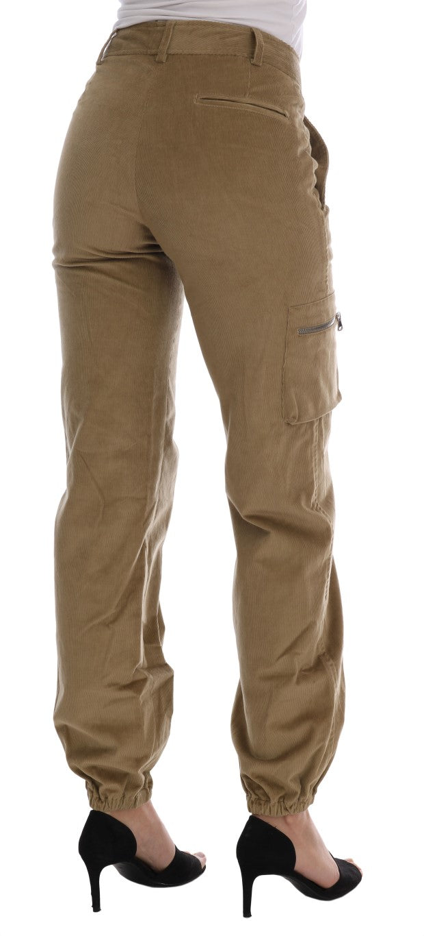 Pantaloni casual beige chic per stile sofisticato