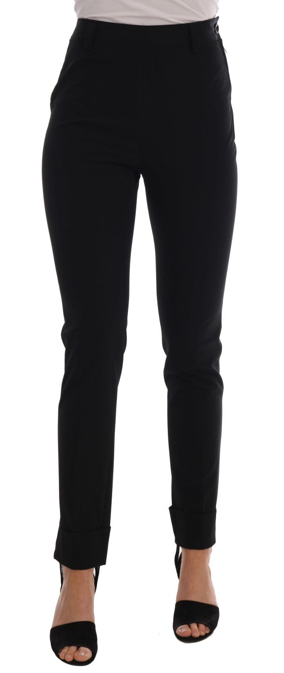 Leggings elegantes de estribo negro