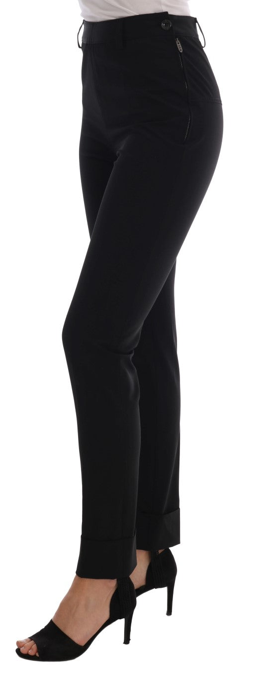 Leggings eleganti in staffa nera