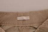 Pantalones acampanados de bote beige chic