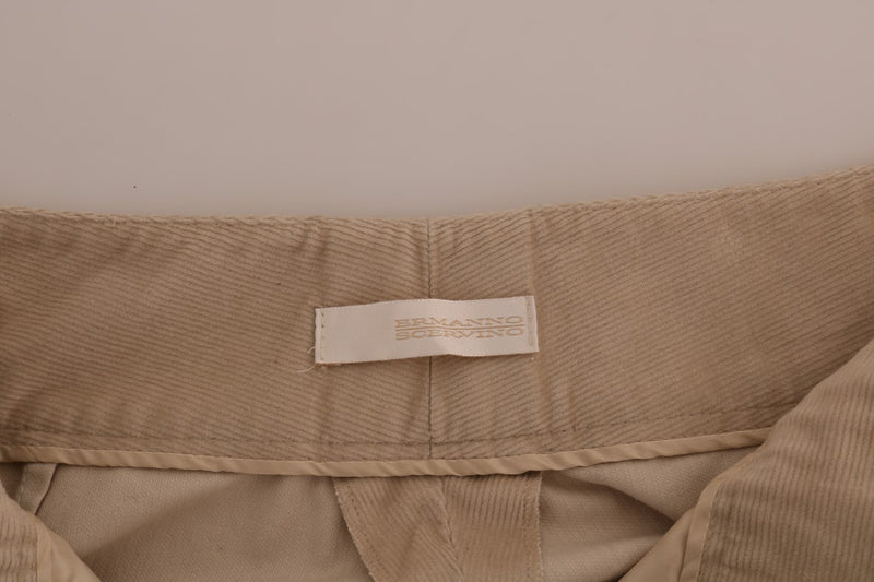 Pantaloni svasati da bootcut beige chic