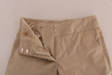 Pantalones acampanados de bote beige chic