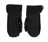 Studded Black Leather Gentleman's Gloves