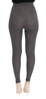 Élégant pantalon de collants en cachemire à taille élevée