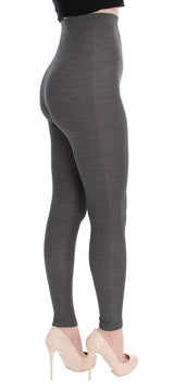 Élégant pantalon de collants en cachemire à taille élevée