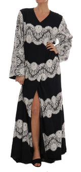 Κομψό μεταξωτό φόρεμα Floral Lace Kaftan Maxi