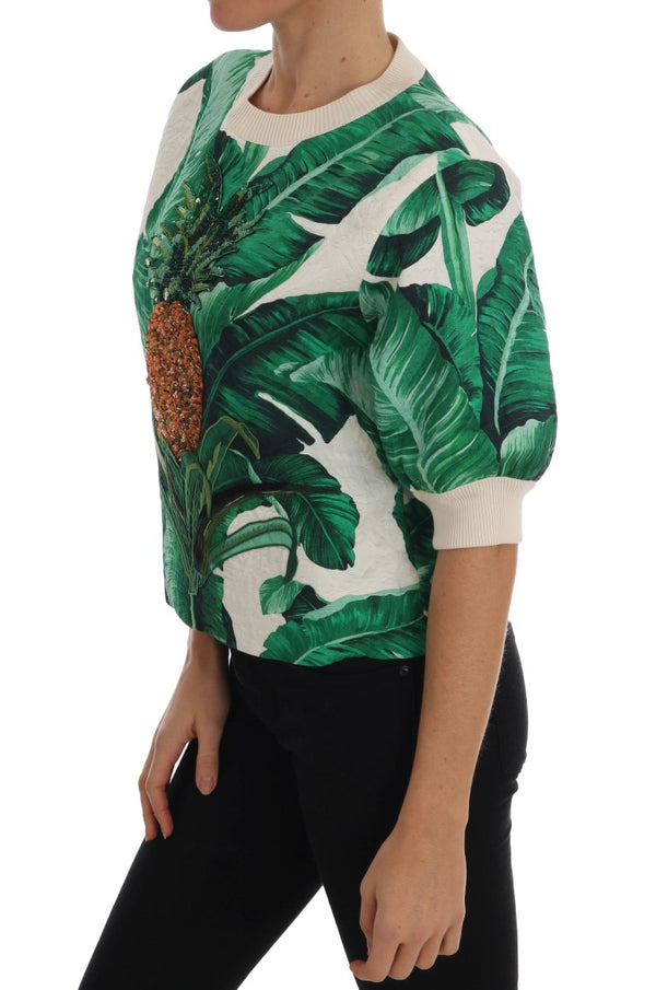 Maglione paillettes tropicale - Lush Greenery Edition