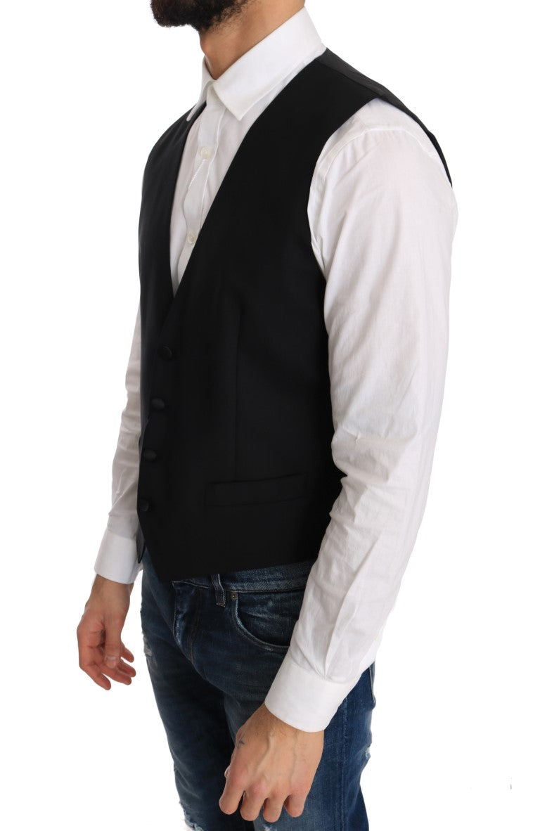 Gilet formel élégant slim fit en noir