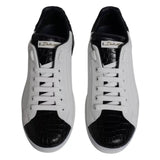 White Leather Logo Portofino Sneaker Shoes