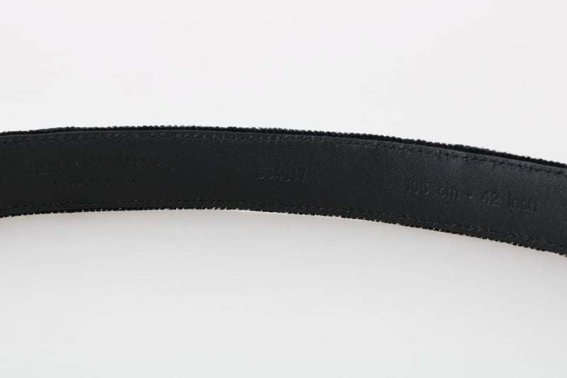 Ceinture pour hommes en cuir en coton noir élégant