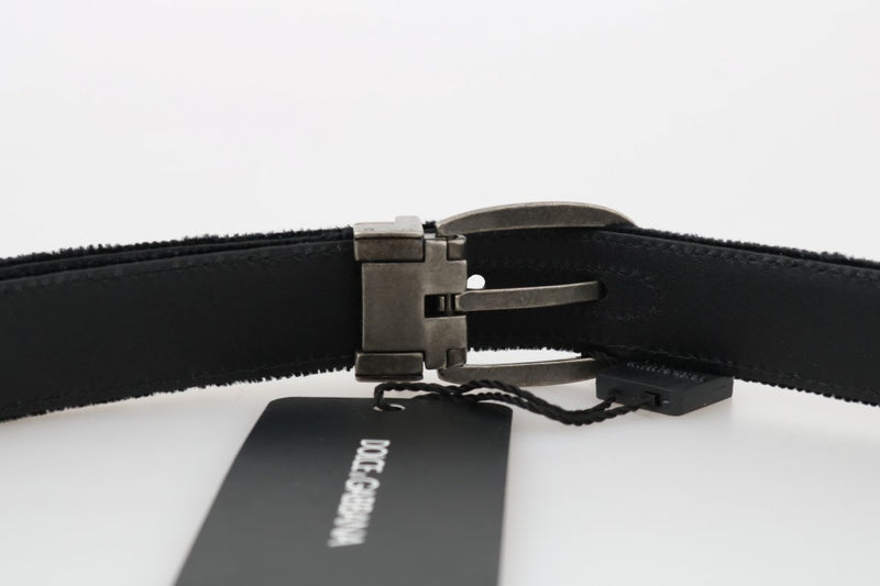 Ceinture pour hommes en cuir en coton noir élégant