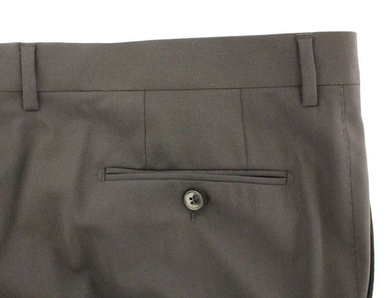 Elegante schwarze Wollhose mit schwarzen Wolle