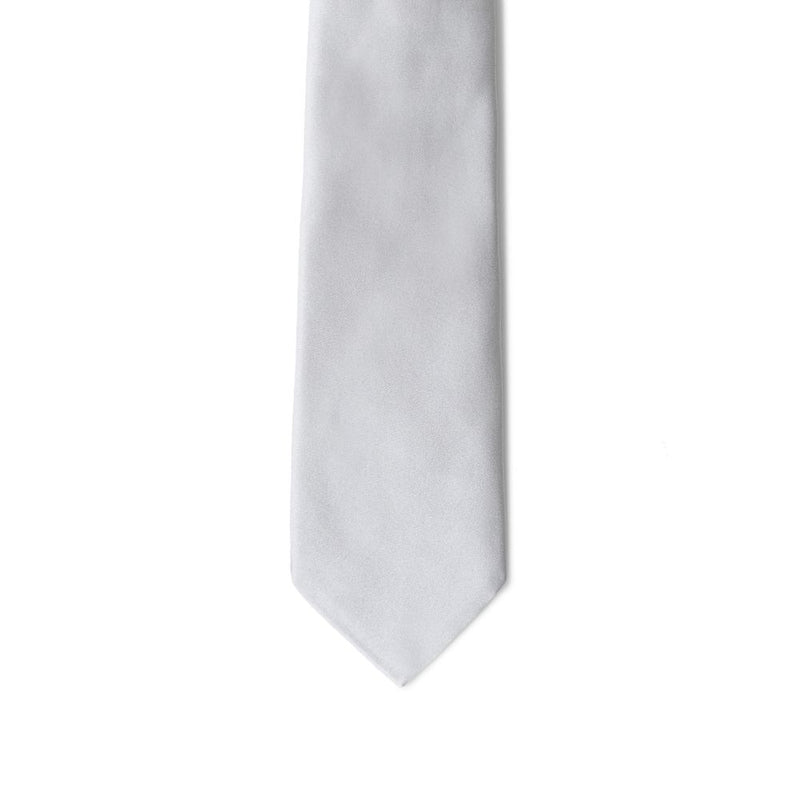 Silver Silk Ties & Bowty