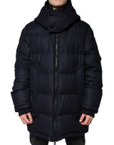 Black Nylon Hooded Puffer Men Coat Jacket