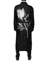 Black Floral Belted Robe DG Logo Sleepwear