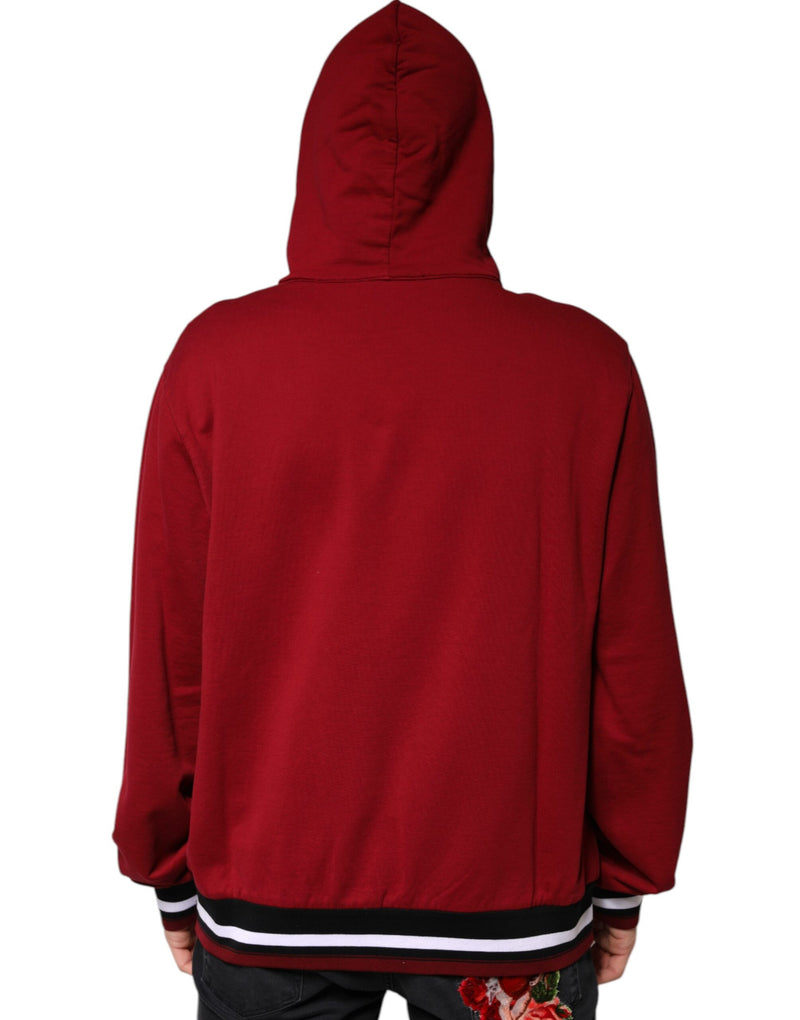 Red Logo Print Hooded Sweatshirt Sweater