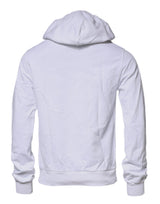 White Logo Hooded Pullover Sweatshirt Sweater