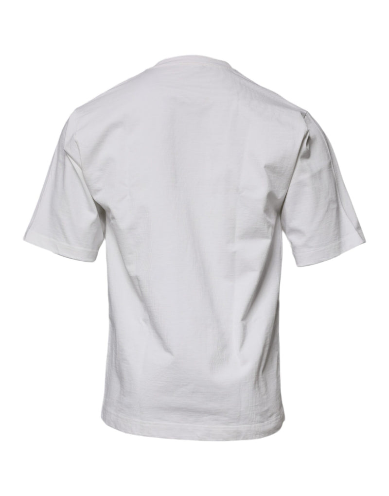 White DG Logo Crew Neck Short Sleeves T-shirt