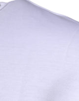 White Cotton Crew Neck Short Sleeves T-shirt