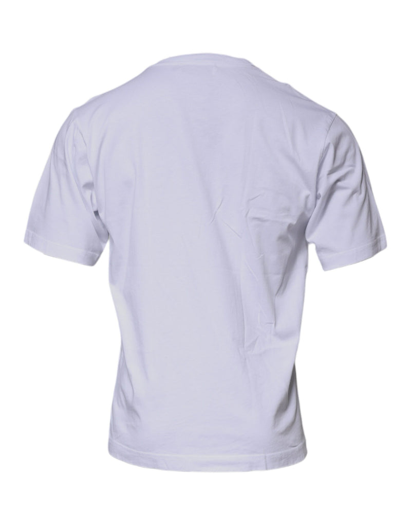 White DG Logo Cotton Crew Neck T-shirt