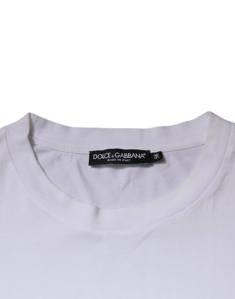 White DG Logo Crew Neck Short Sleeve T-shirt