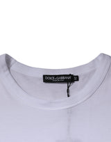 White Cotton Logo Plaque Crew Neck T-shirt