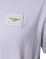 White Cotton Logo Plaque Crew Neck T-shirt