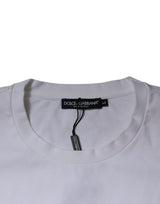 White DG Logo Cotton Crew Neck T-shirt