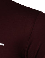 Dark Red D&G King Of Love Crew Neck T-shirt