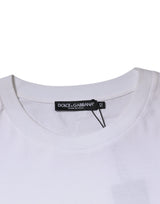 White DG Milano Cotton Crew Neck T-shirt