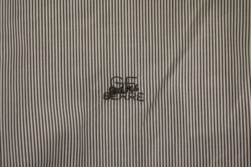 Camisa casual de algodón a rayas gris elegante