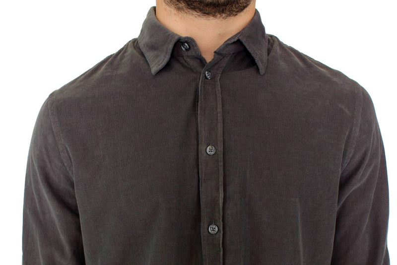 Camisa de hombres casuales de algodón verde elegante