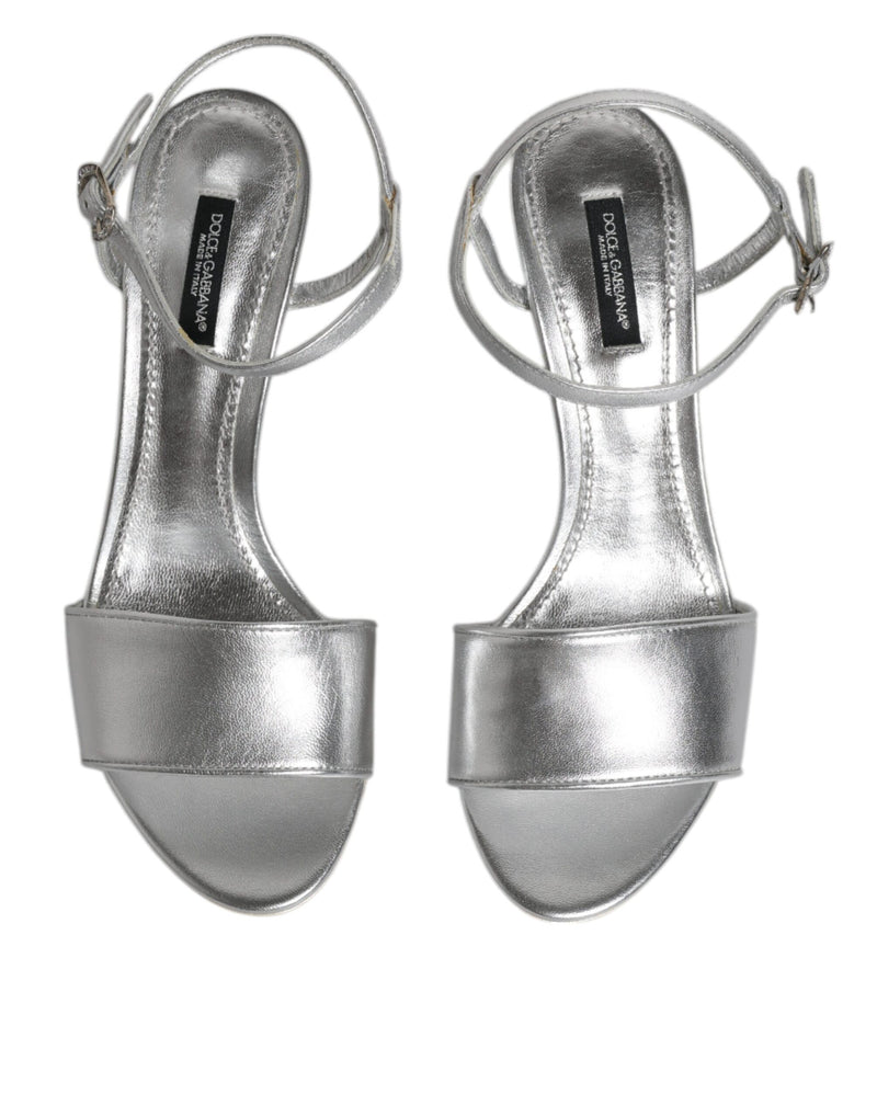 Silver Ankle Strap KEIRA Heels Sandals Shoes