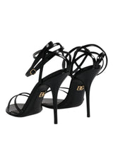 Black KEIRA Heels Ankle Strap Sandals Shoes