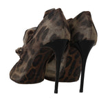 Elegante Leopardenmuster -Sockenpumpen Heels