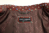 Exklusive Boxer Print Bordeaux Lederjacke