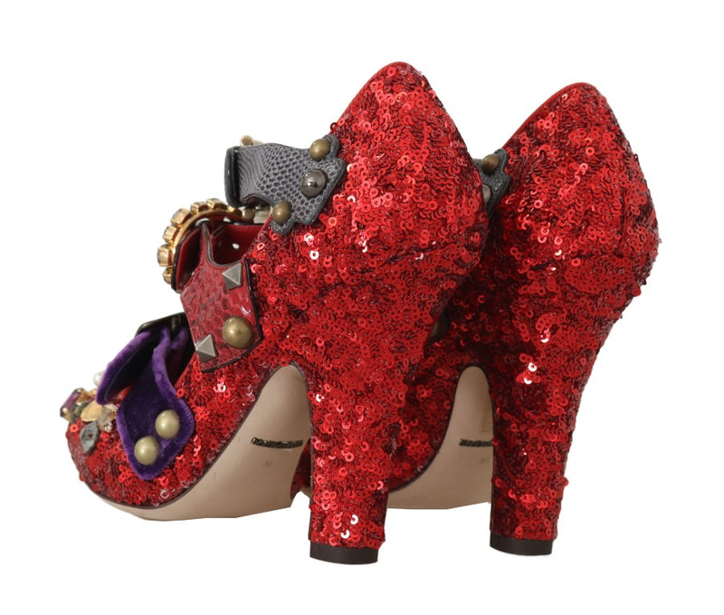 Red Bellucci Alta Moda Pumps embellis